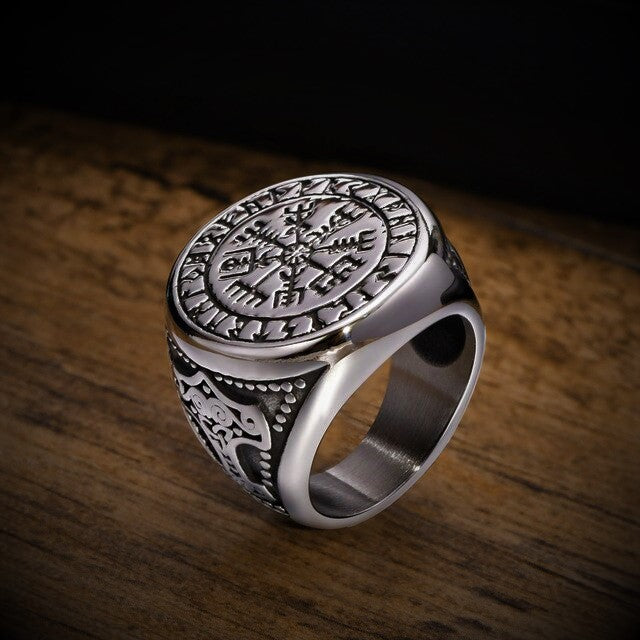 Viking Ring - Vegvisir and Thor's Hammer – Valhalla Vikings