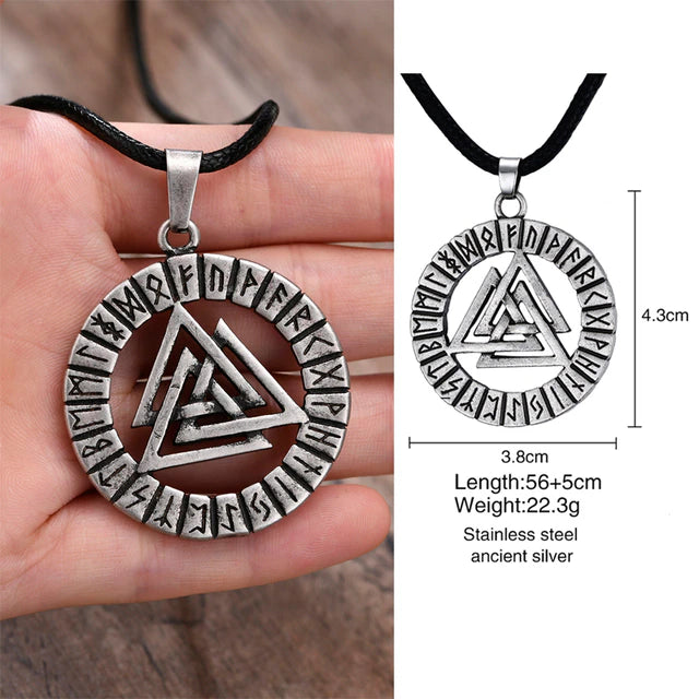 Viking Necklace - Valknut Runes