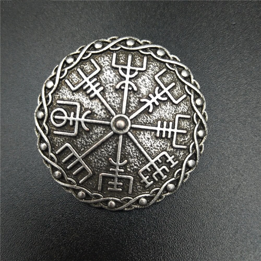 Viking Vegvisir Pin Protection Compass Lewis Chess Men Rook 