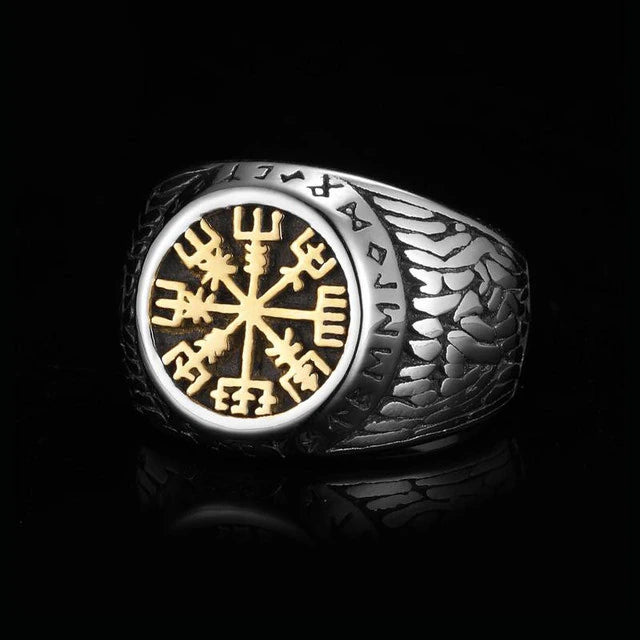 Viking Ring - Vegvisir Runes