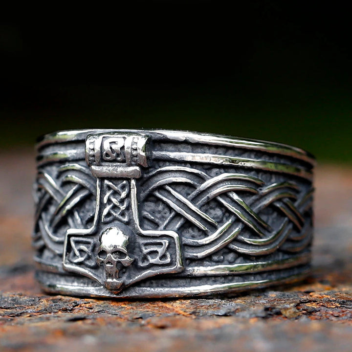 Viking Ring - Silver Mjolnir