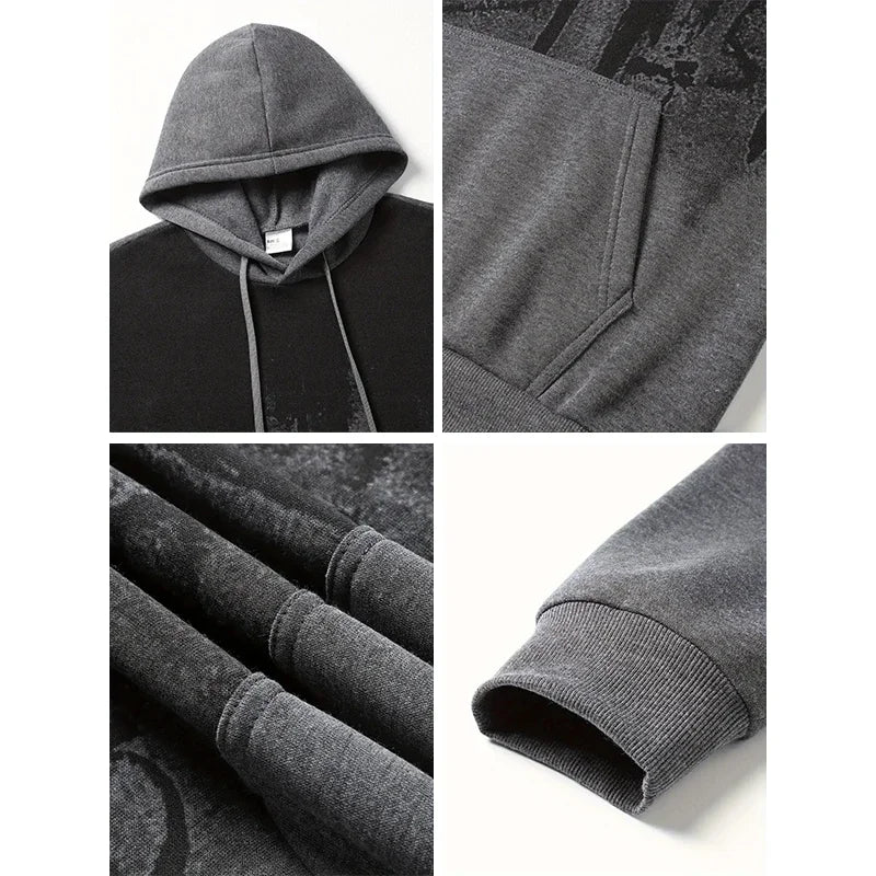 Vegvísir Raven Hoodie — Norse Viking Compass Pullover