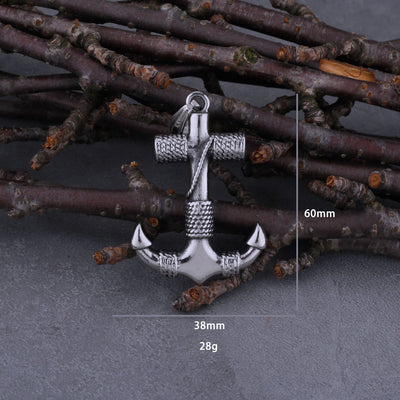 Viking Necklace - Anchor Rope Pendant
