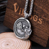 Viking Necklace - Norse Wolf With Valknut Symbol