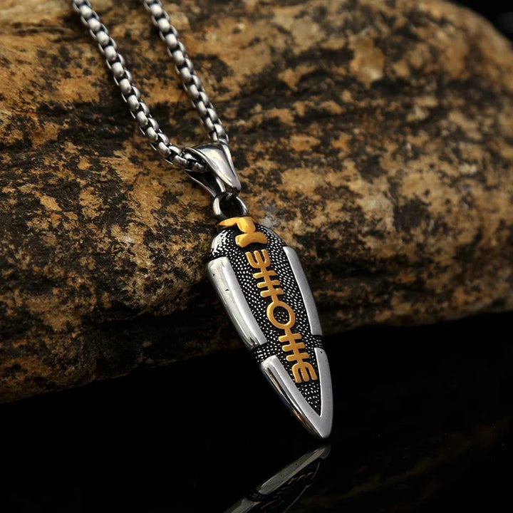 Valknut Arrowhead Pendant: Odin’s Knot Stainless Steel Necklace