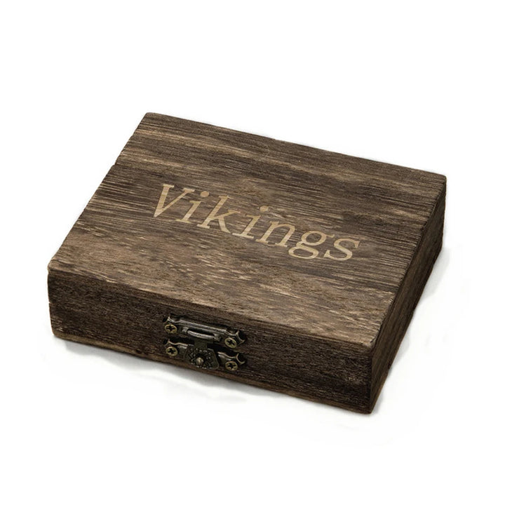 Viking Natural Wooden Box + PU Leather Bag