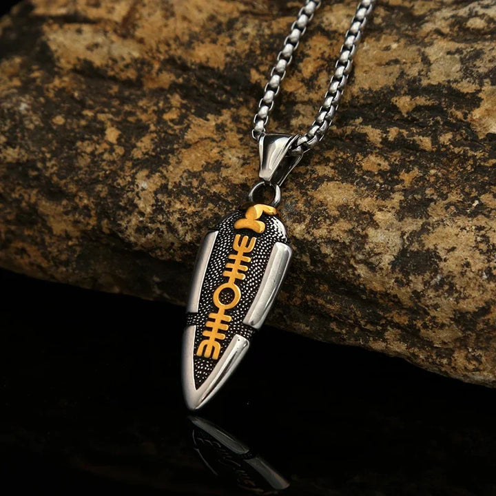 Valknut Arrowhead Pendant: Odin’s Knot Stainless Steel Necklace
