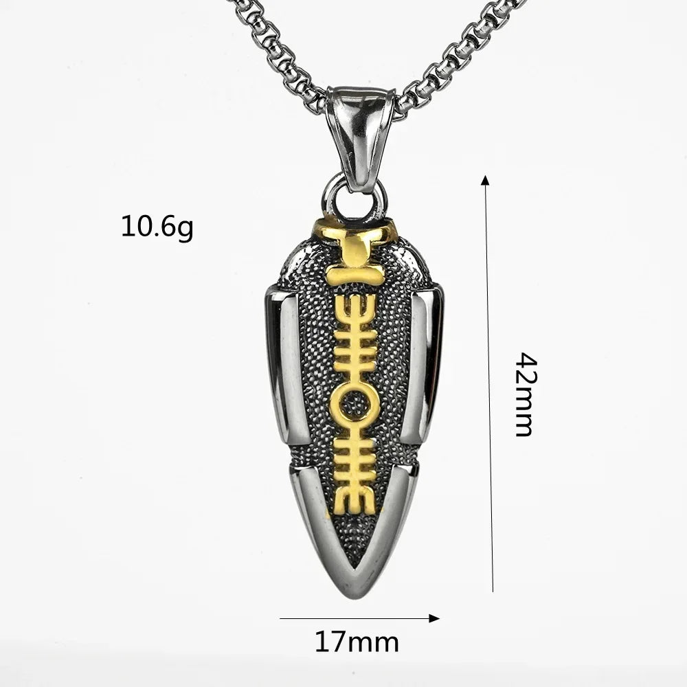 Valknut Arrowhead Pendant: Odin’s Knot Stainless Steel Necklace