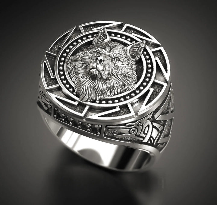 Wolf Totem Ring - Nordic Mythology Viking Warrior Design