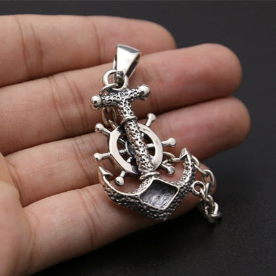 Viking Necklace - Nordic Rudder Anchor Pendant