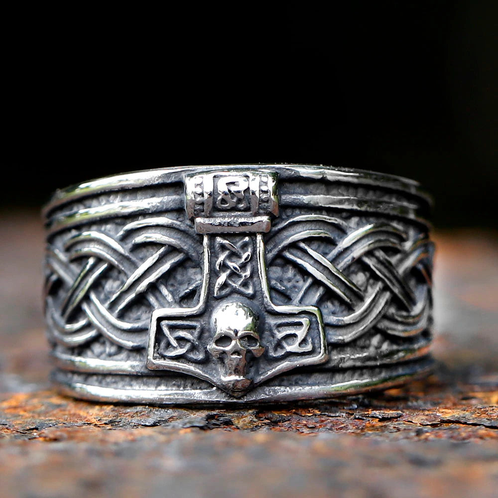 Viking Ring - Silver Mjolnir