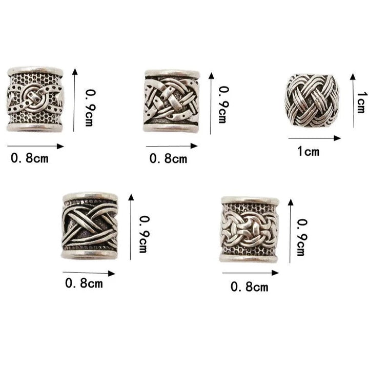 Viking Beard Beads - 5pcs Mixed Beads