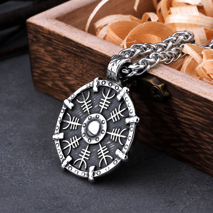 Viking Necklace - Aegishjalmur Shield