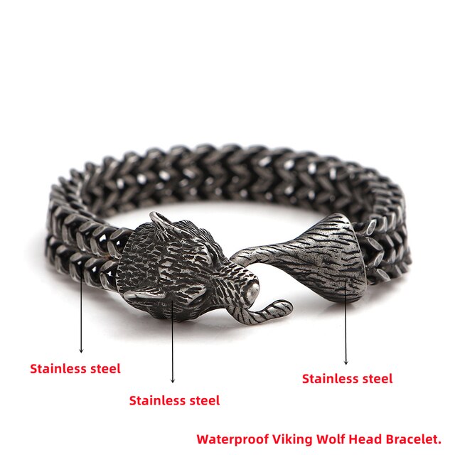 Wolf Head Bracelet - TheWildLifeJewelry