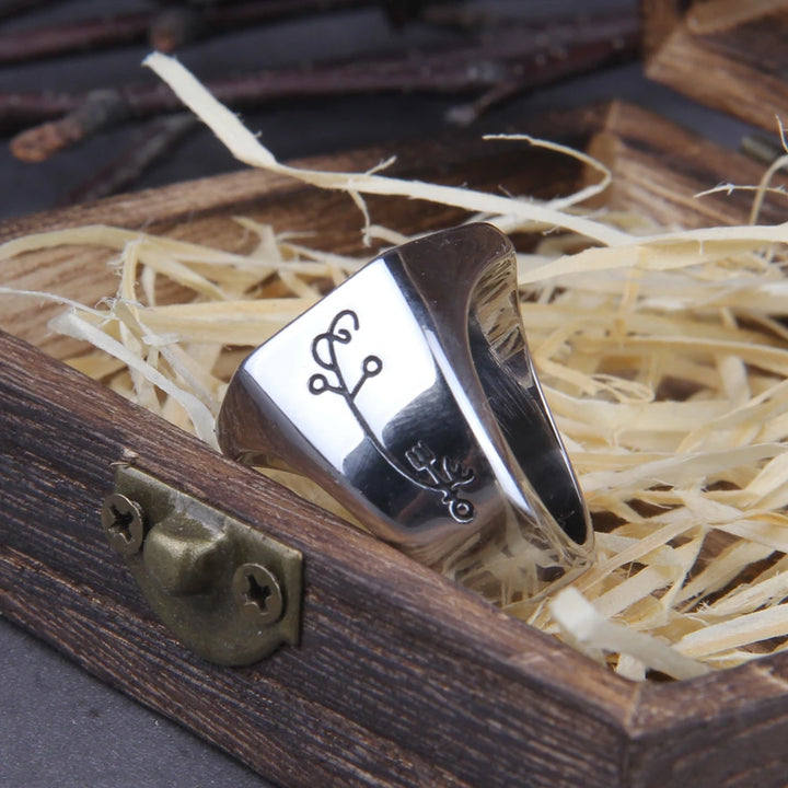 Viking Ring - Aegishjalmur Runes