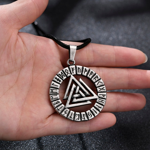 Viking Necklace - Valknut Runes