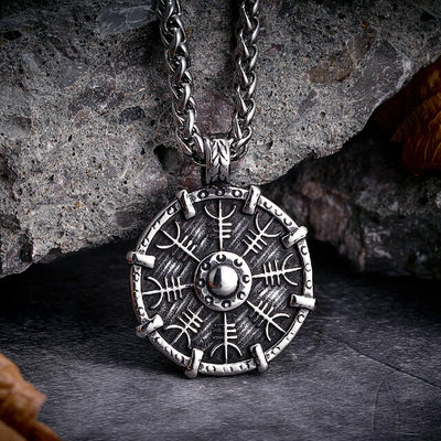 Viking Necklace - Aegishjalmur Shield