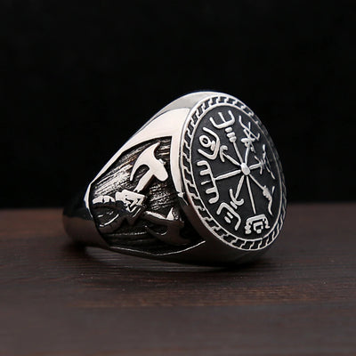 Viking Ring - Vegvisir Axes