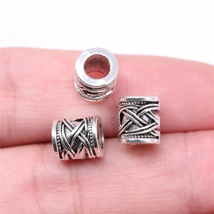 5 Pcs Viking Beard Beads - Knotted Design