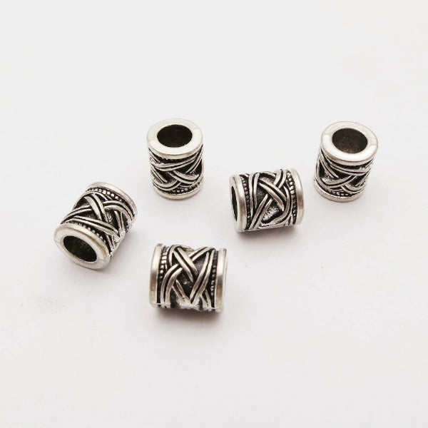 5 Pcs Viking Beard Beads - Knotted Design