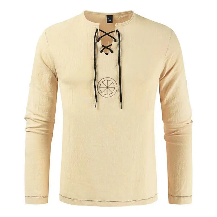 Long-sleeve Linen Medieval Viking Shirt