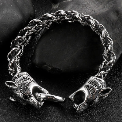 Viking Bracelet - Skoll & Hati Wolves
