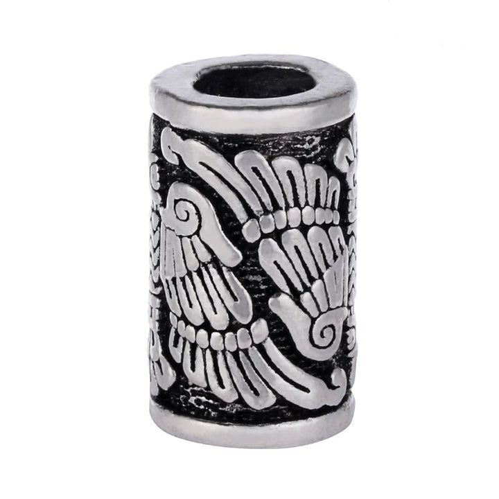 Viking Beard Bead Featuring  Odin's Ravens Huginn & Muninn