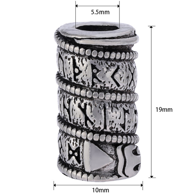 Viking Beard Bead With Jormungandr Design