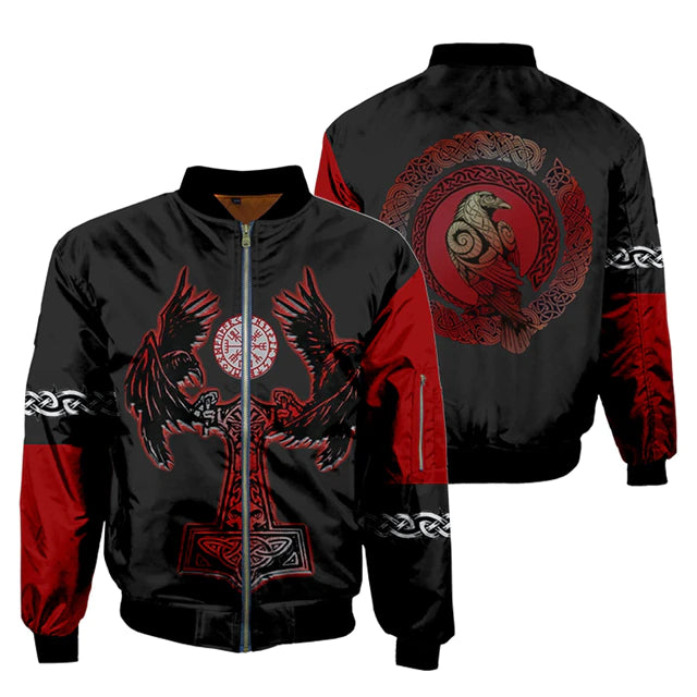 Viking Bomber Jacket - Odin's Ravens