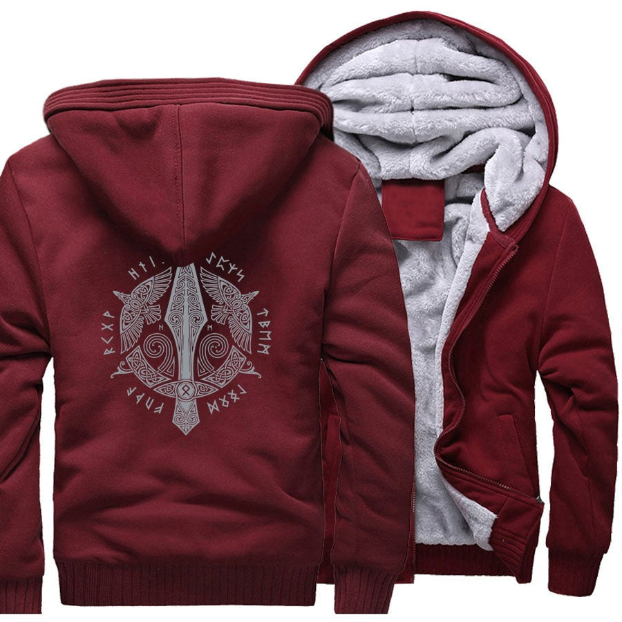 Viking Hoodie With Odin's Gungnir Print