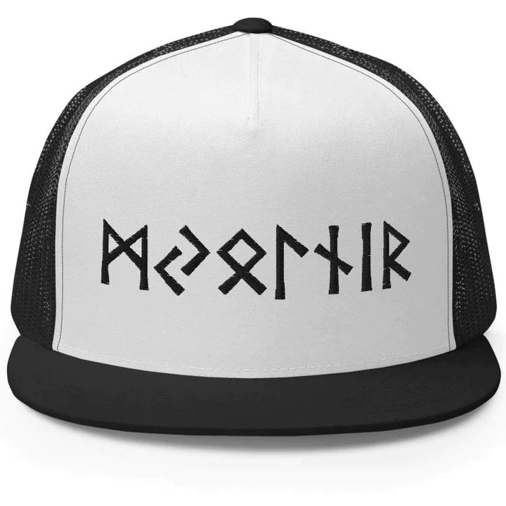 Viking Trucker Cap Featuring Mjolnir (Old Futhark)