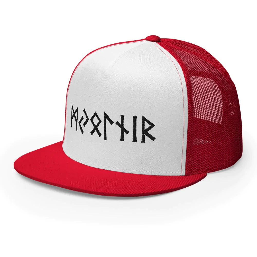 Viking Trucker Cap Featuring Mjolnir (Old Futhark)