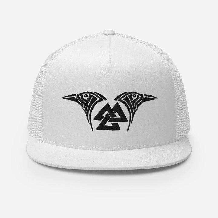 Viking Trucker Cap Featuring Valknut & Odin's Ravens