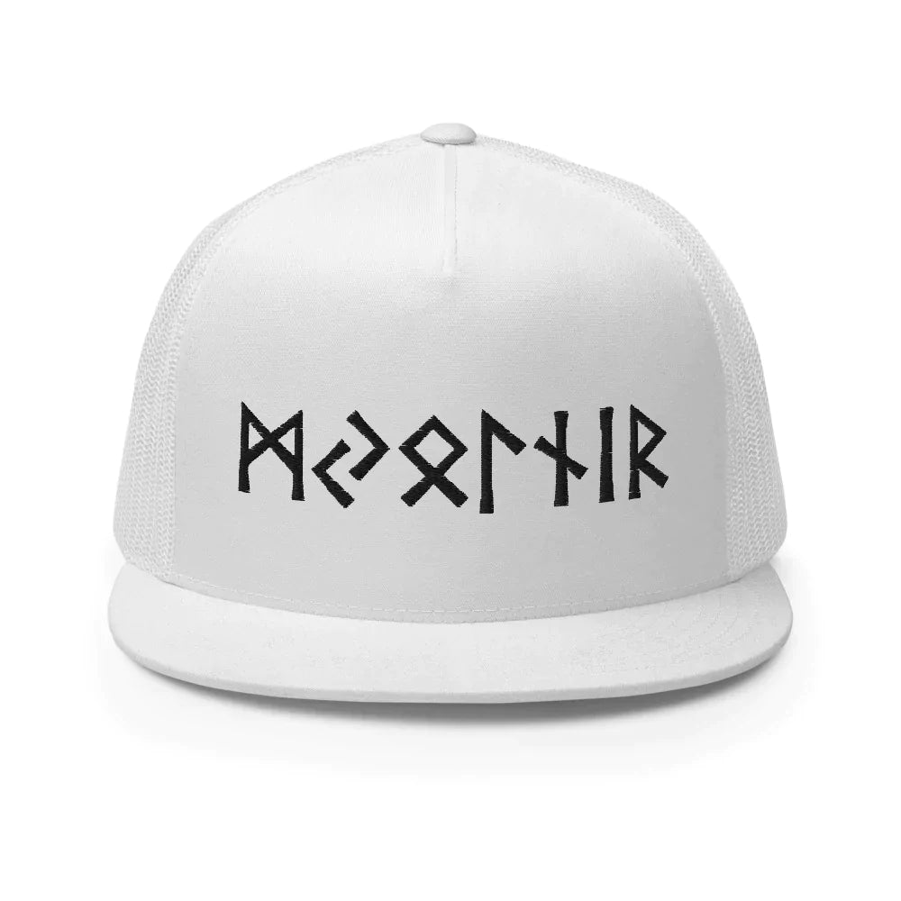 Viking Trucker Cap Featuring Mjolnir (Old Futhark)