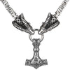 King Chain With Thor's Goats & Mjolnir Pendant