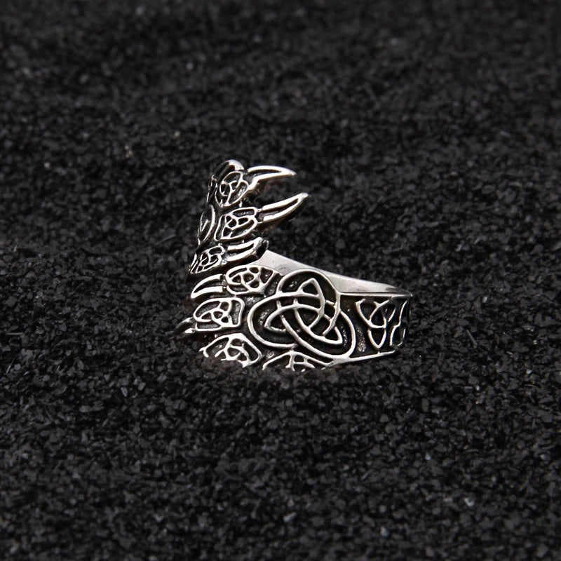Viking Ring - Silver Wolf Claws