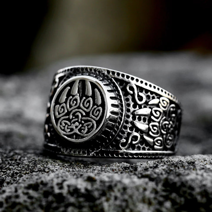 Viking Ring - Silver Bear Paw