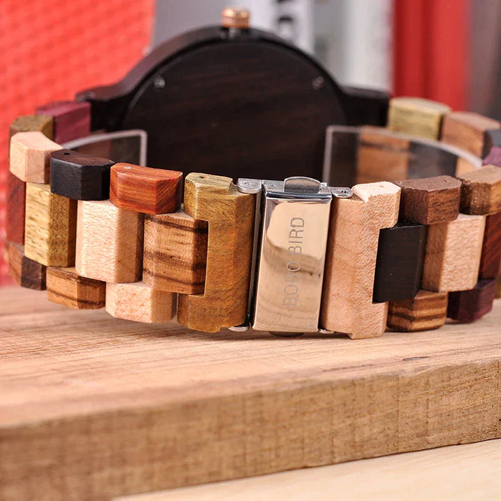 Viking Wood Watch With Norse Design