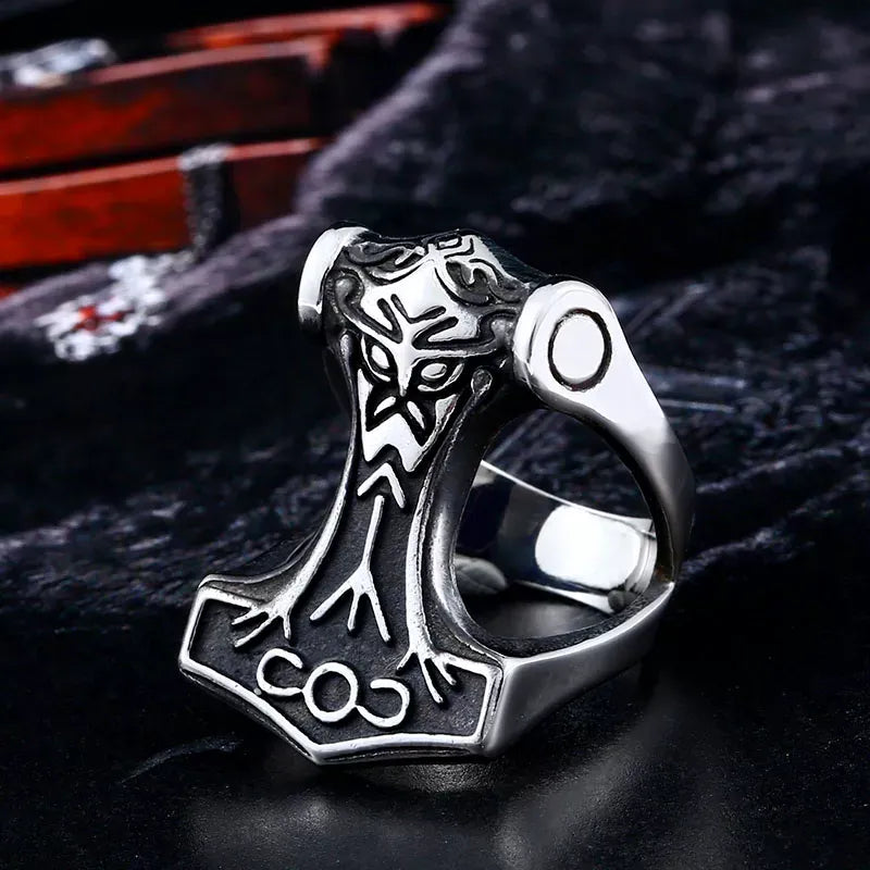 Viking Mjolnir Ring
