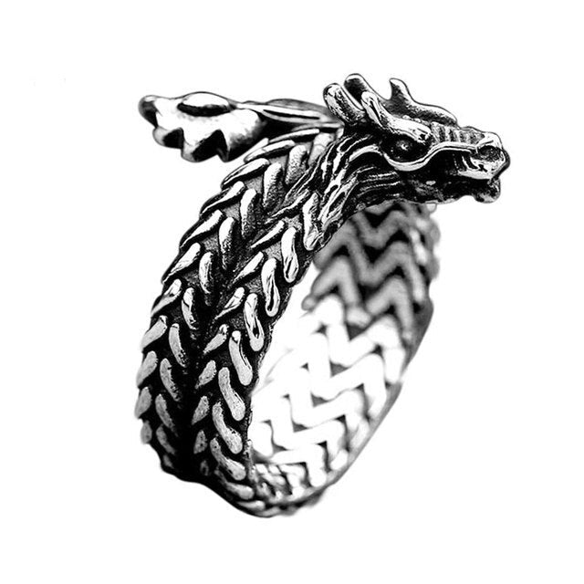 Viking Ring - Coiled Jormungandr