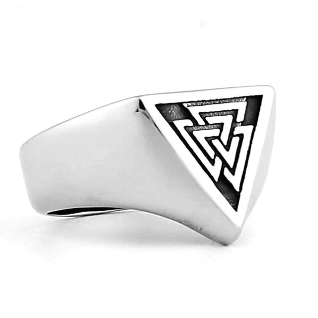 Viking Ring - Silver Valknut