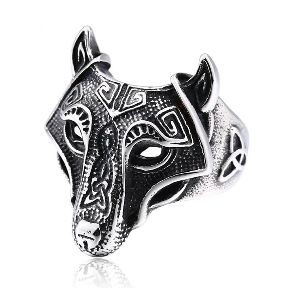 Viking Ring - Silver Norse Wolf