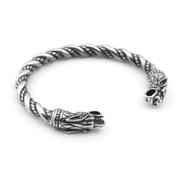 Viking Wrist Bracelet Featuring Fenrir