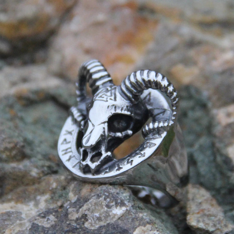 Viking Ring - Silver Ram Head