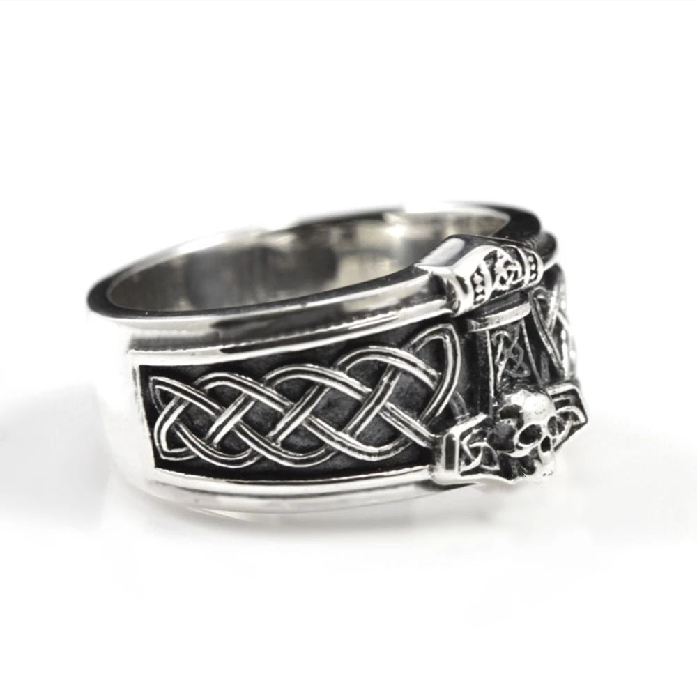 Viking Ring - Silver Mjolnir