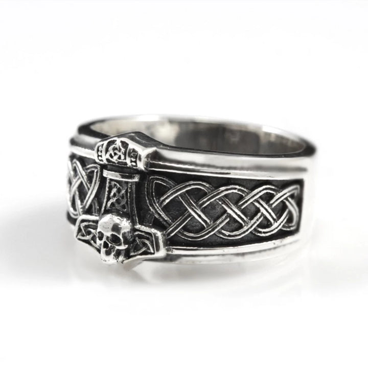 Viking Ring - Silver Mjolnir
