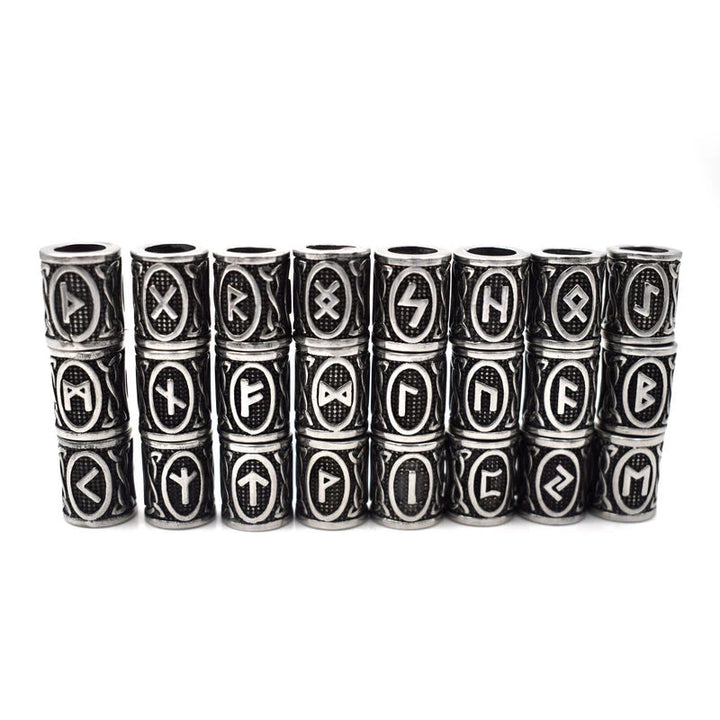 VIKING BEARD BEAD WITH NORSE RUNES