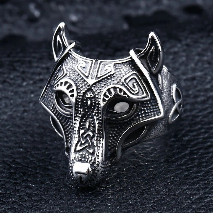 Viking Ring - Silver Norse Wolf