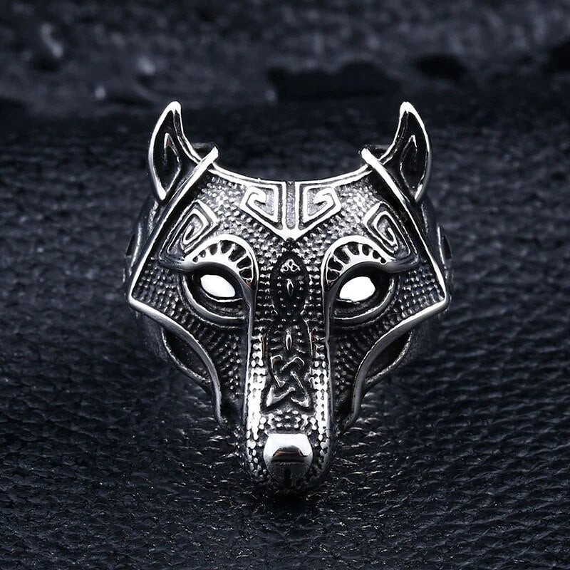 Viking Ring Silver Norse Wolf Valhalla Vikings