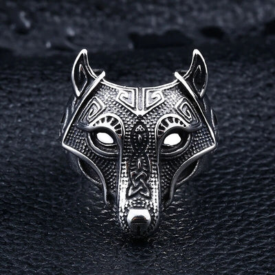 Viking Ring - Silver Norse Wolf
